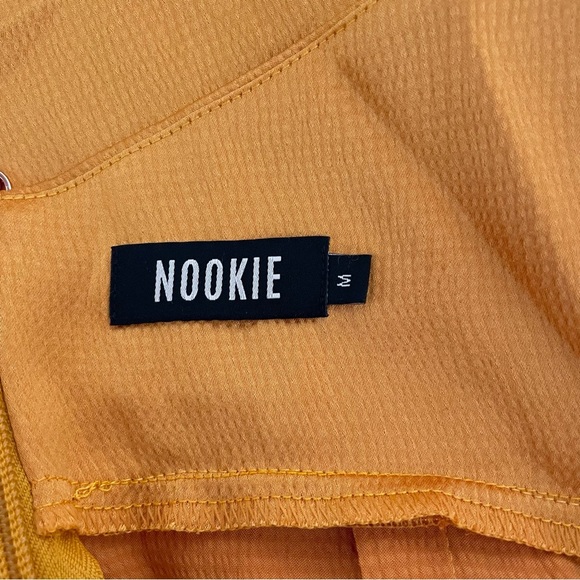 New! Nookie Utopia Halter Tie Back Wide  Leg Jumpsuit in Mango 37711 - Picture 8 of 10